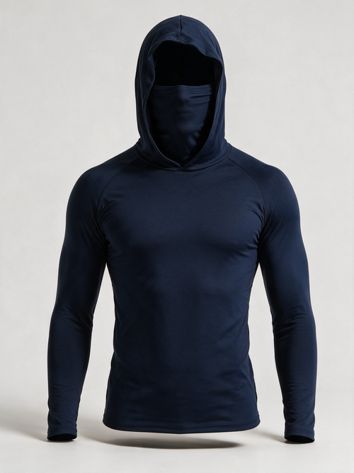 FUKUMEN Base Hood in Midnight, studio