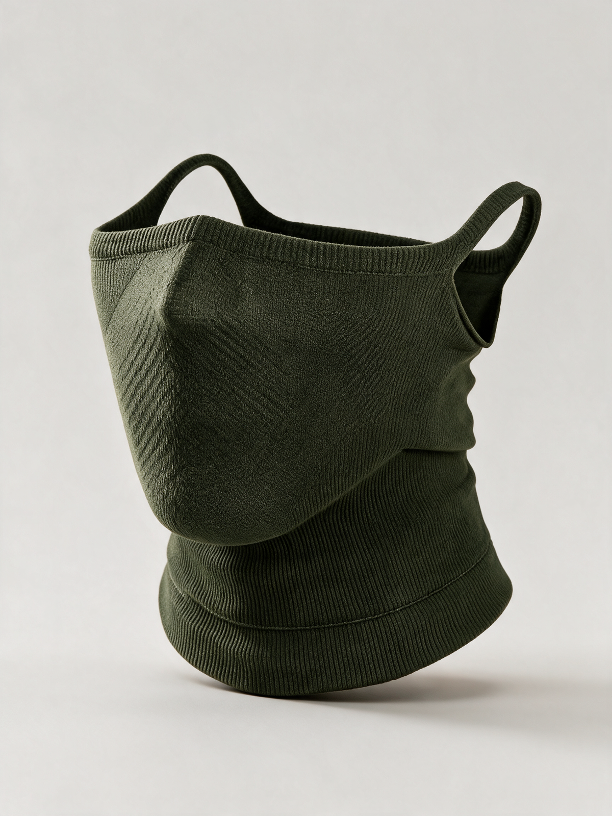 IKI Face Gaiter in Moss, studio