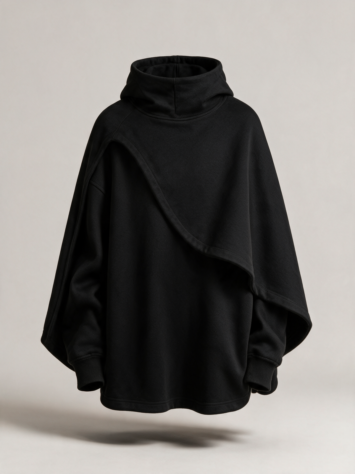 KAGE Cloak Hoodie in Ink, studio