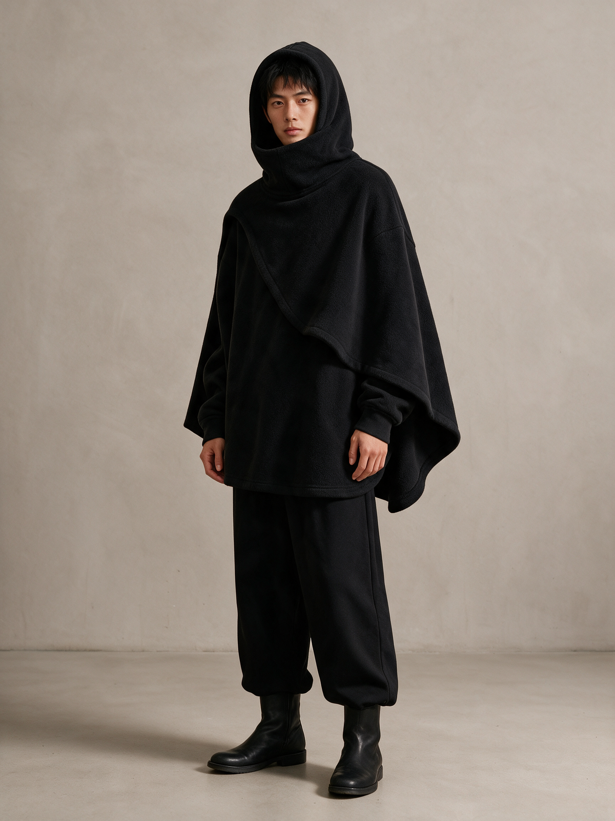 KAGE Cloak Hoodie, on model