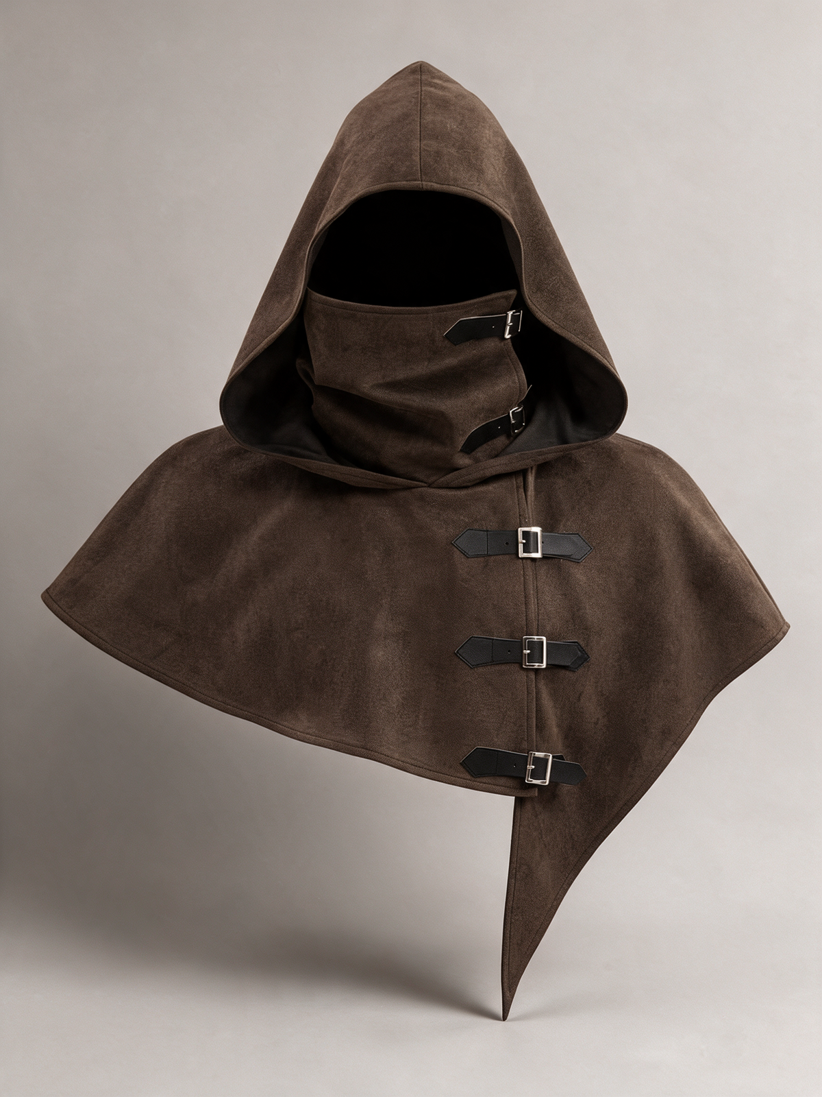 MINO Buckle Cape in Umber, studio