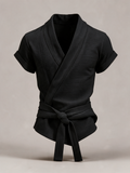 OBI Wrap Tee in Ink, studio