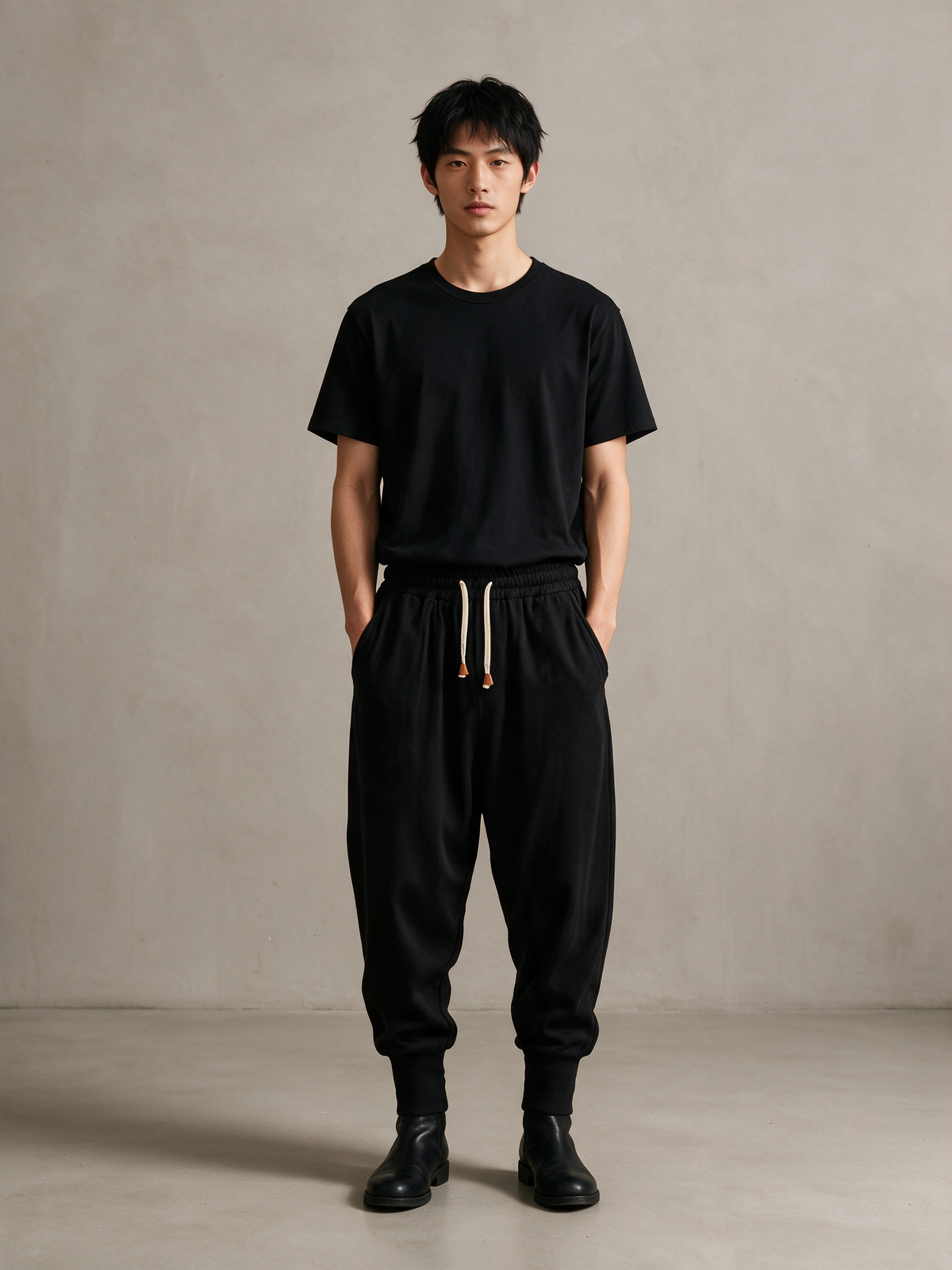 SUMI Harem Pant, on model