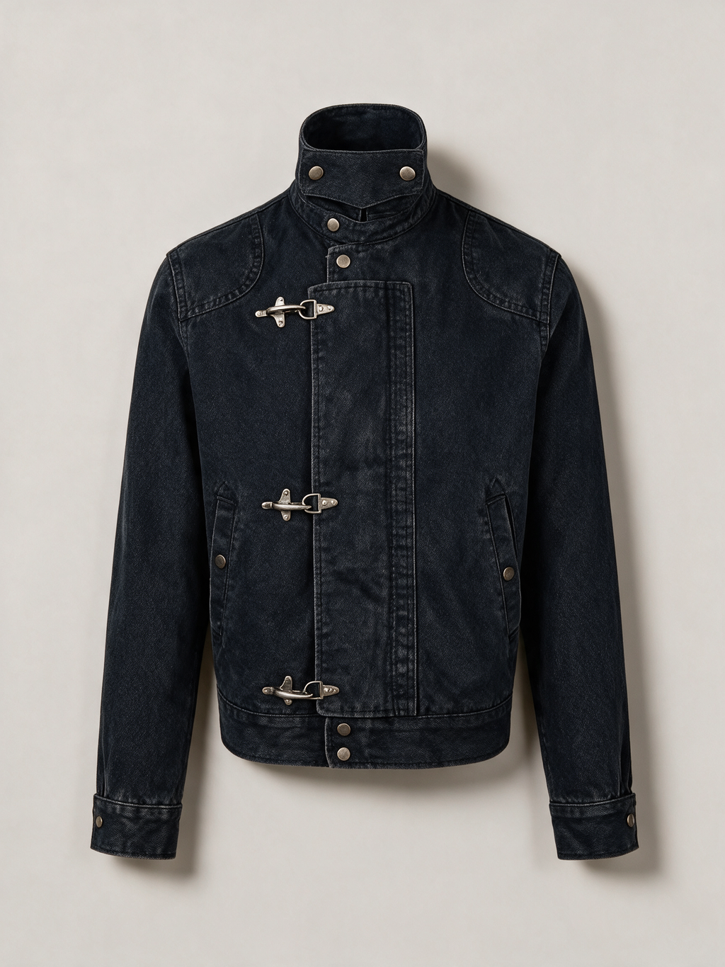 TETSU Clasp Jacket in Midnight, studio