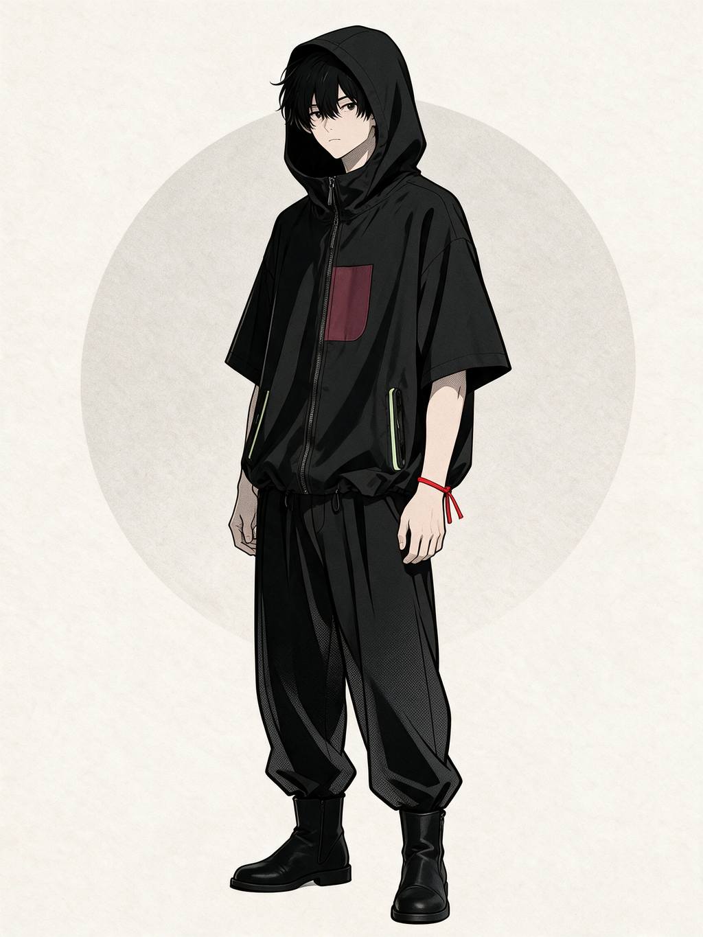 TOBI Hooded Tee, field file: The Ascendant wearing the TOBI Hooded Tee