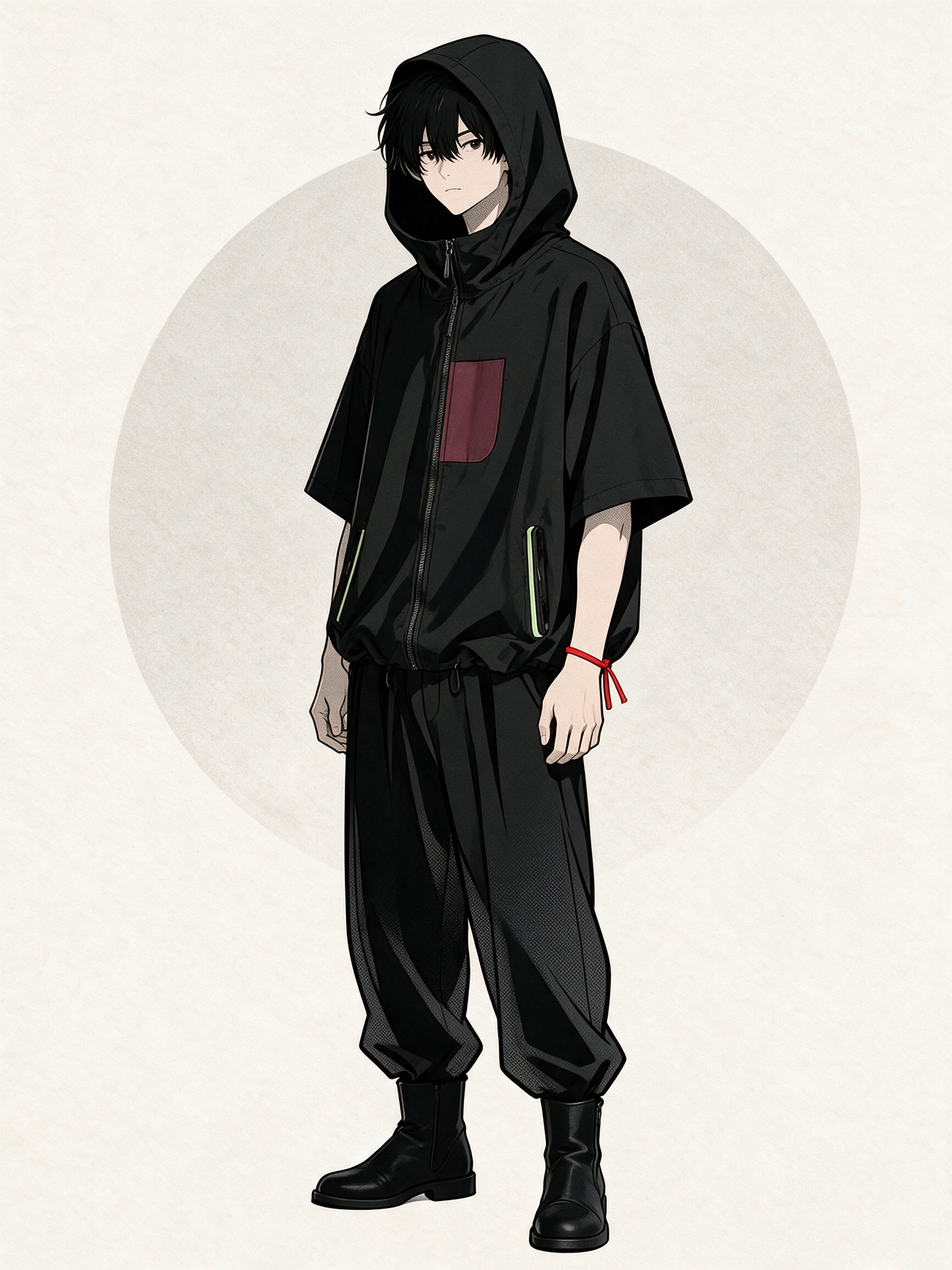 TOBI Hooded Tee, field file: The Ascendant wearing the TOBI Hooded Tee