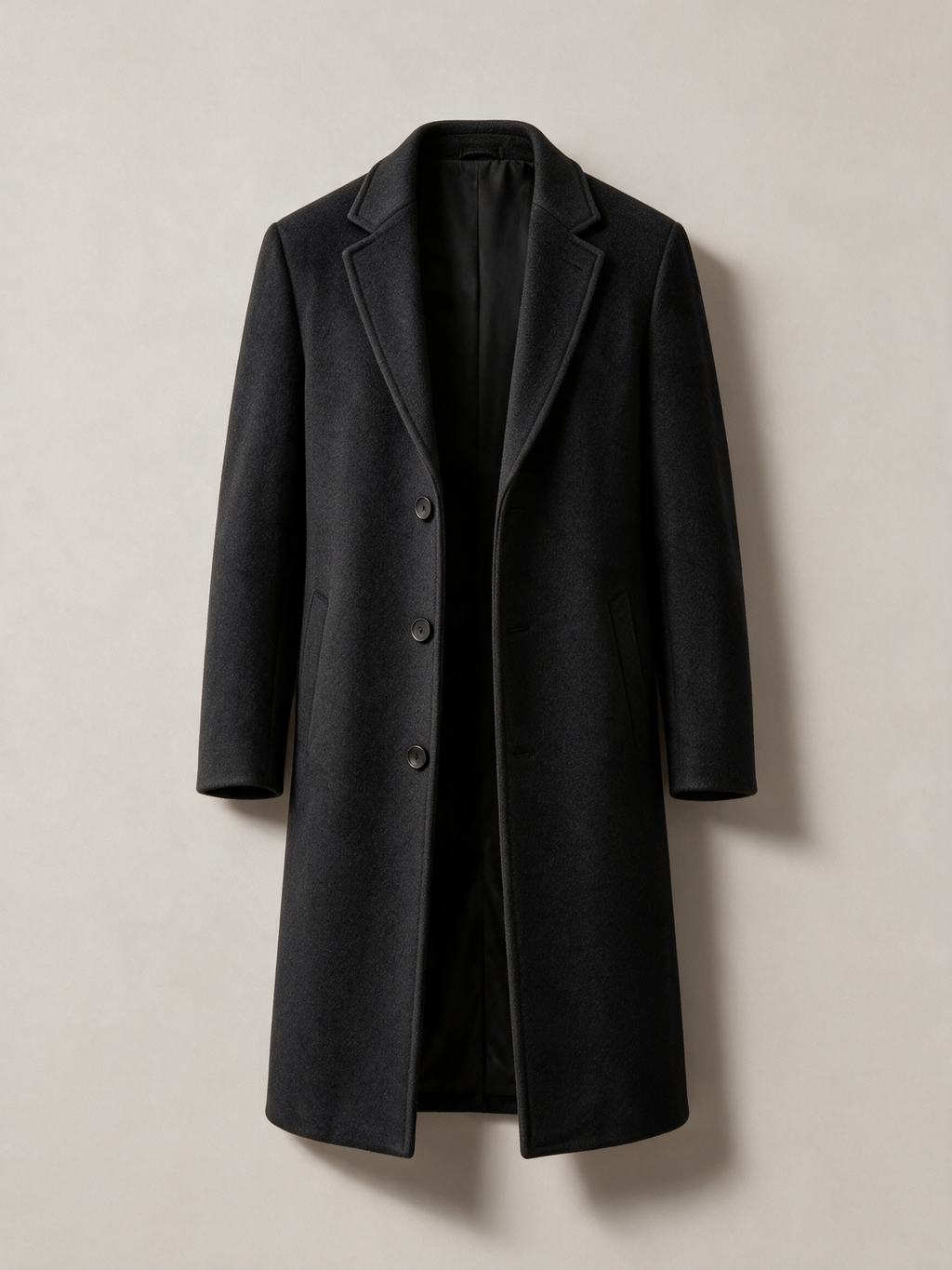 YORU Long Coat in Ink, studio